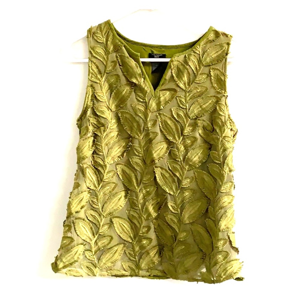 Ann Taylor Factory Petite Green Tank